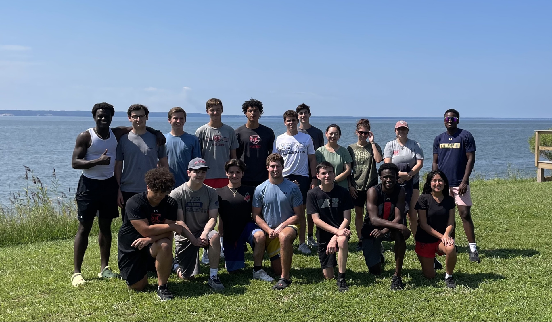 Group of student outdoors during Senior Retreat program