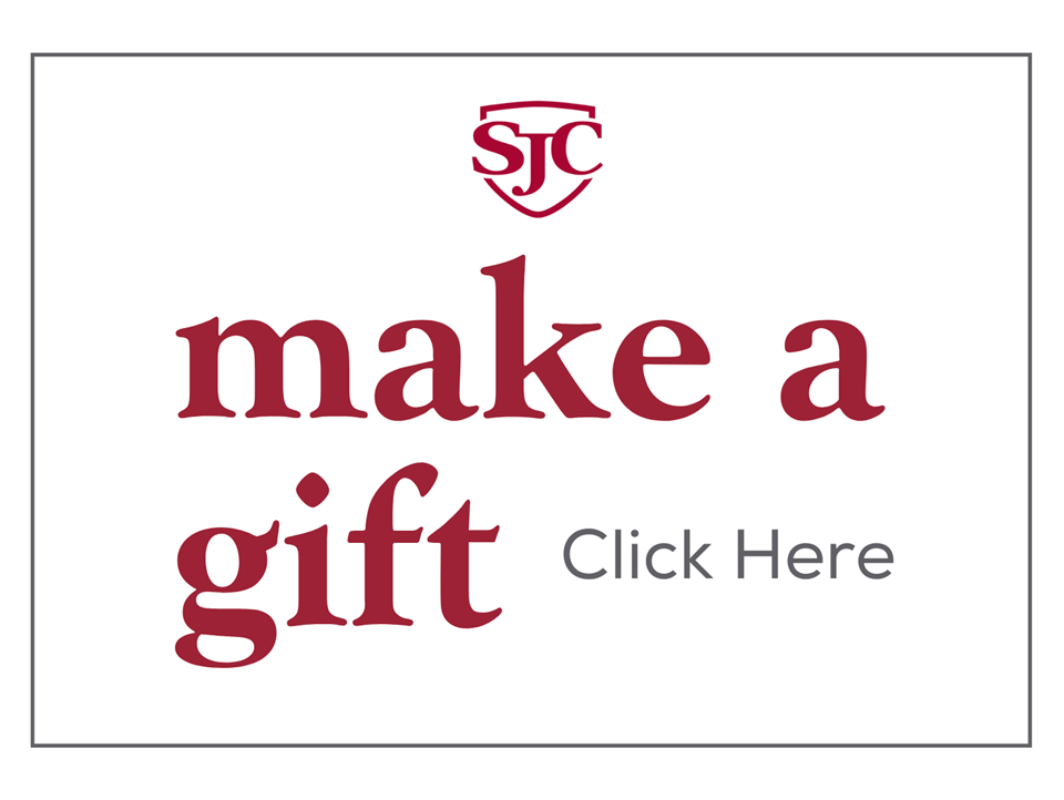 Red, grey, and white make a gift button